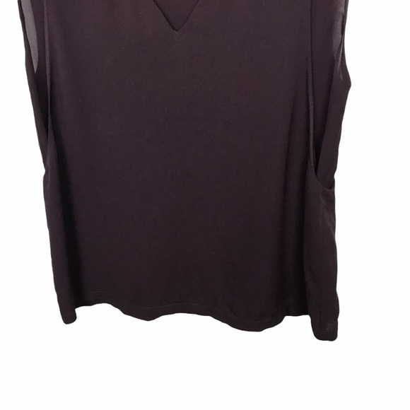 ALC Purple 100% SIlk Sleeveless Blouse - Picture 4 of 11
